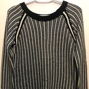 Joe Fresh Black and White Striped Sweater